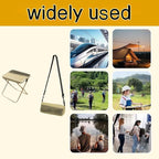 Portable Camping Stool and Folding Small Chair - Compact Folding Stool, Picnic Hiking Fishing Outdoor Footstool for Hiking and Trekking(Green,Medium)