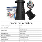 ALEVMOOM Upgraded Portable Collapsible Folding Stool with Cushion Retractable Telescoping Stool for Adults Sturdy Capacity 440lbs Camping Chair for Outdoor Hiking Garden with Bag