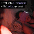 Weighted Lavender Eye Mask - Microwavable Sleep Mask with Natural Lavender & Flaxseed for Stress Relief, Headaches, Dry Eyes, Migraine Relief - Adjustable Strap, Soft & Reusable