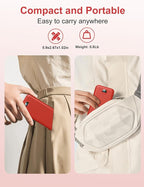 Portable Charger Power Bank, 12000mAh 22.5W USB C Charger Fast Charging with Built-in Cables & Wall Plug, 5-in-1 Battery Pack with LED Display, Ultimate Travel Essential for iPhone, iPad, Samsung Red