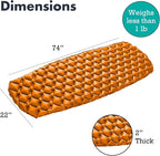 Ultralight Sleeping Mat - Inflatable & Compact Camping Air Mattress for Backpacking, Hiking