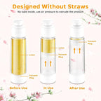 13 Pack Travel Size Containers, 1.7/1/0.5oz Clear Airless Pump Bottles, Makeup Containers, TSA Approved Skincare Empty Travel Bottles Leak Proof Refillable Jars for Toiletries, Lotion, Liquid, Cream