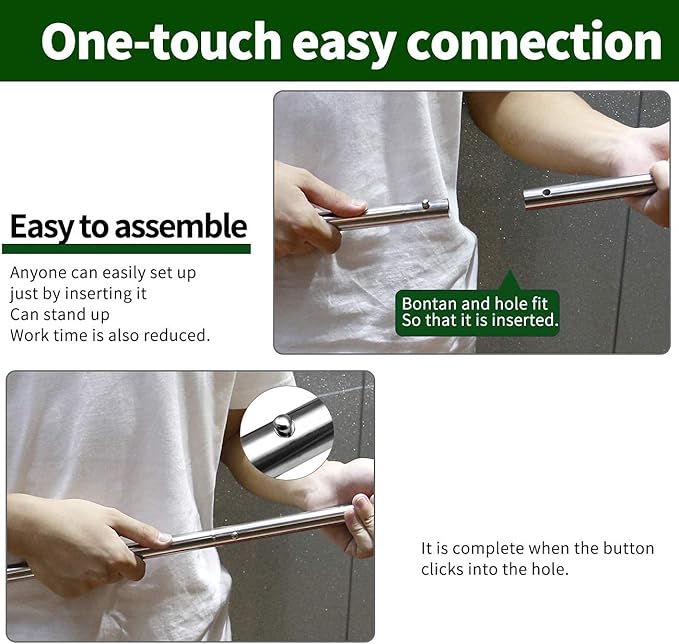 SAN LIKE Telescoping Tarp Poles Adjustable Tent Poles for Tarp Canopy Awning Shelter Backpacking Hiking - (Adjustable Length - Steel Increase Thinckness)