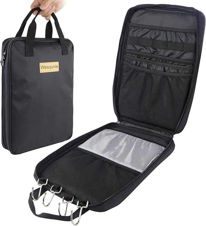 Camp Kitchen Organizer, Multi-Pocket Camping Cooking Utensils Bag, Waterproof Portable Storage for BBQ Outdoor Cooking Essentials