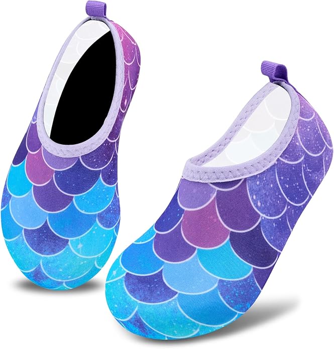 Deevike Kids Water Shoes Boys Grils Barefoot Quick Dry Aqua Socks Beach Shoes for Toddler Sports Swim Surf Outdoor Walking