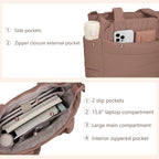 Tote Bag for Women Puffer Work Tote Handbag Large Quilted Nurse Bag with Zipper for Travel