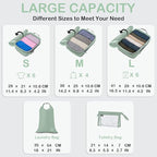 Cipway Compression Packing Cubes, Ultralight Luggage Organizer Bags with Laundry Bags and Clear Toiletries Bag, Travel Essentials for Carry on Suitcase (6 Piece,Sage Green)