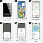 2026 New [Apple MFi Certified] Slim Wallet Tracker Card 0.09in for Apple Find My (iOS Only), GPS Tracker Card (1 Pack) for Airtag Wallet, Wireless Charging, Key Finder and Item Locator for Passport