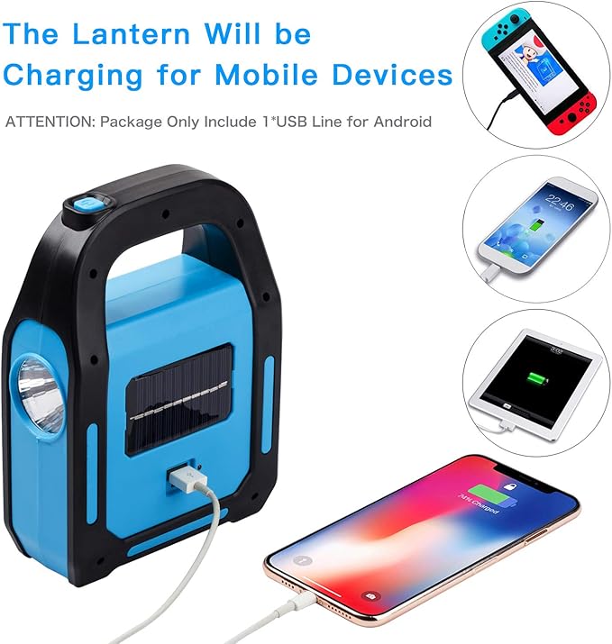 2 Pack Solar Lantern Camping Essentials Accessories Lights, LED Lantern Flashlight for Power Outages, Rechargeable Tent Lights for Emergency, Hurricane, Survival Kits, Operated Lamp