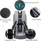 hk Backpack for Men Business Slim Backpack with USB Charger Computer Lightweight Anti-theft Travel (Grey, 17.3 Inch)