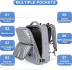 coofay Personal Item Travel Backpack For Women Men Airline Approved Carry On Backpack Flight Approved Waterproof Sports Luggage Backpack Casual Daypack Small Hiking Backpack