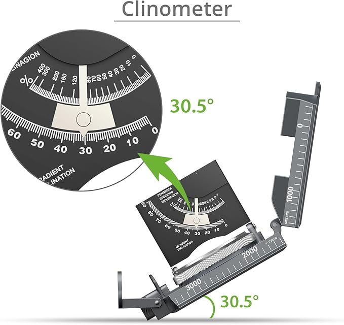 Proster IP65 Compass Hiking Survival - Lensatic Sighting Compass for Camping Navigation, Compass with Clinometer & Carry Bag for Camping Hunting Hiking Geology Activities