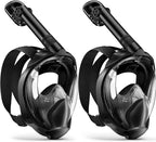 Zenoplige Full Face Snorkel Mask Adults,Dry-Top Snorkeling Gear with Camera Mount,Foldable 180-Degree Panoramic Scuba Mask for Snorkeling Diving Swimming Travel,Snorkel Mask Anti-Fog & Anti-Leak