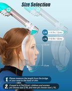 QingSong Full Face Snorkel Mask for Adults, Snorkeling Gear with Camera Mount, 180 Degree Panoramic View Snorkel Set Anti-Fog Anti-Leak