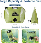 Camping Water Jug 2.1 Gallon CollapsibleWater Container Portable Water Bag for TravelOutdoor Hiking BPA Free Lightweight (Green (2.1 Gal), 1)