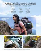 3-in-1 Solar Electric Water Filter with Hand Pump - Camping Water Filtration System Survival, Portable Water Purifier with Emergency Light, Survival Kit for Backpacking, Birthday Gifts for Men