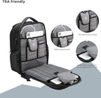 Swissdigital Design Men Laptop Backpack with Apple Find My, Business Travel Backpack with USB Charging Port and RFID Protection Fits Laptops up to 15.6 Inch | Terabyte NG