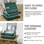 Hanke 16 Inch Underseat Carry On Suitcases with Wheels,Lightweight Hard Shell Carry on Luggage for Weekender,Top Opening Small Suitcase,Travel Luggage for Womem Men,Dark Green.