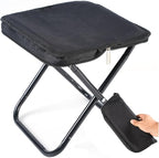 Camping Stool 12 Inch Portable Folding Stool with Carry Bag Weight Load 220lbs Portable Stool for Camping Fishing Hiking BBQ