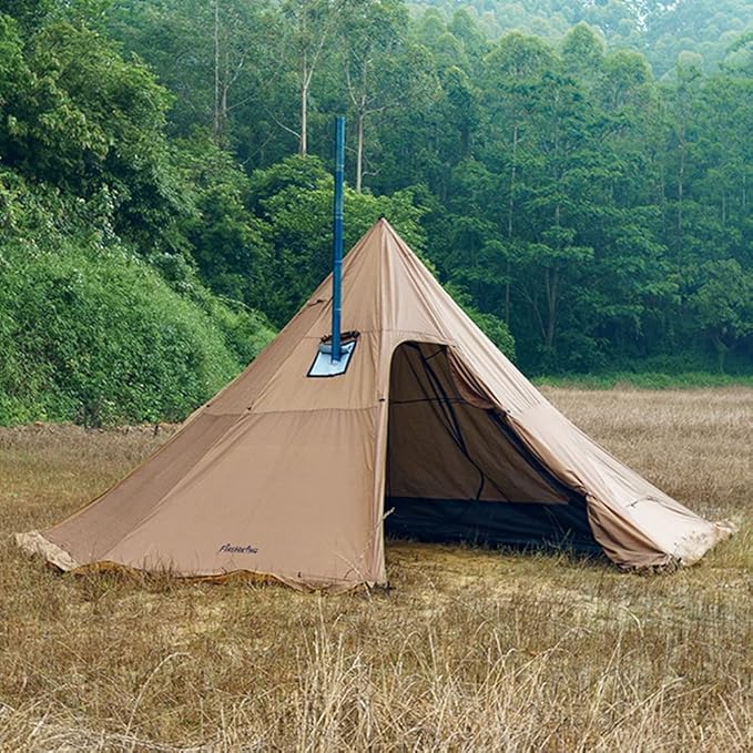 FireHiking Camping Hot Tent 4-8 Person Tipi Tent with Stove Jack for Bushcraft, Cooking and Heating