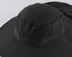 Home Prefer Outdoor UPF50+ Mesh Sun Hat Wide Brim Fishing Hat with Neck Flap Sun Hat for Men Women
