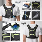 Running Hydration Vest Backpack Chest Bag with 800 ML Water Bladder, Minimalist Lightweight Running Vest for Women Men with Phone Holder, Extra Storage for Hiking Cycling Marathon