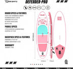 Inflatable Paddle Board with Premium SUP Board Accessories, Allround Paddle Boards for Adults/Kids,Stand Up Paddle Board Defender Collection