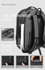 Vacuum Seal Travel Backpack 45L with Pump - Expandable Air Compression System, Water-Resistant Business TSA Lock, Laptop Backpack, Carry-On Suitcase Luggage, Gifts for Men