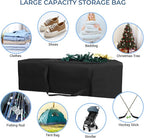 COOLBEBE 60" Sports Duffle Bag - 332L 2PCS Extra Large Travel Duffel Luggage Bag with Upgrade Zipper, Sturdy & Water Resistant Long Duffle Bag for Camping Moving (Black 60inch 2Pack)