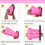 Fishboy Upgraded Square Collapsible Stool, 400lbs Max Weight, Lightweight But Sturdy, Portable Retractable Folding Telescoping Foldable Camping Stool for Adults Outdoor Fishing Hiking Travel BBQ