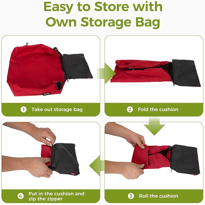 ATEPA 4-in-1 Travel Cushion, Ultralight Portable Inflatable Pillow Seat Cushion Neck & Back Support Travel Bag with Zippered Protection & Convertible Strap for Airplane Camping Backpacking