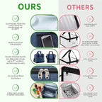 iknoe Large Cooler Bag Collapsible, 15L Insulated Bags, Leakproof Lunch Cooler Tote with Multi-Pockets for Adult, Insulated Lunch Box for Beach, Picnic,Work, Blue 24-Can