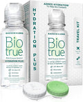 Biotrue Hydration Plus Contact Lens Solution, Multi-Purpose Solution for Soft Contact Lenses, Lens Case Included, 2 FL OZ Travel Size