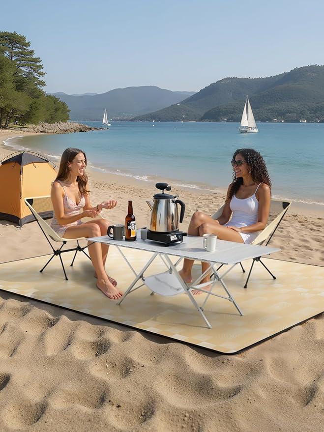 ONEFOREST Camping Table and 2 Camping Chairs, Portable Camping Set, Lightweight Carry Table and Chair for Outdoor Hiking Picnics BBQ Cooking