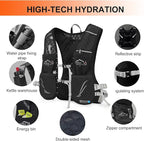 INOXTO Hydration Vest Backpack,Lightweight Water Running Vest Pack with 1.5L Water Bladder Bag Daypack for Hiking Trail Running Cycling Race Marathon for Women Men