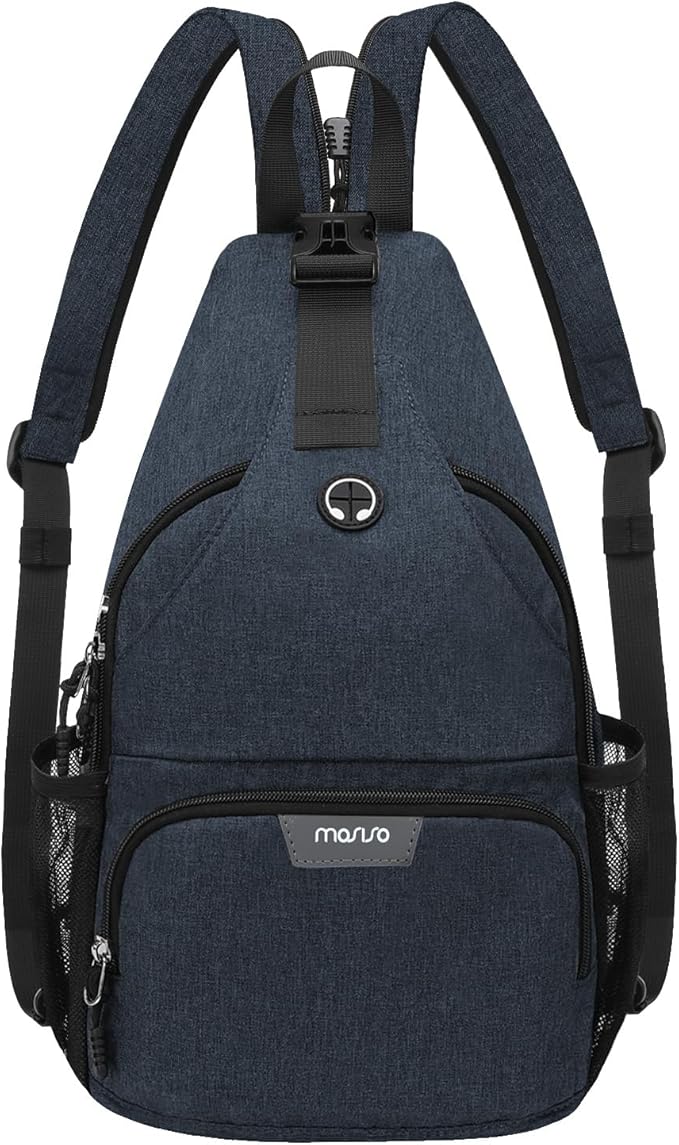 MOSISO Sling Backpack Travel Hiking Daypack, Crossbody Convertible Sling Bag with Front Pocket One Shoulder Chest Bag