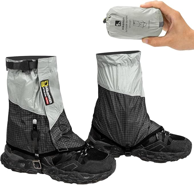 Trail Gaiters, Waterproof Low Shoe Protectors, Adjustable Boots Gators for Hiking & Running - Prevents Debris in Shoes