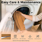 Kingcamp Comfort X 5 XXL Wide Perforated Memory Foam Cot Mattress, Portable Roll Up Camping Mattress Sleeping Pad, Twin Sleeping Mat with Roll Helper for Cot Mat Travel Tuck Tent Floor Guest Sleepover