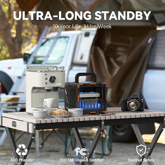 300W Portable Power Station, Solar Generator 259Wh, 70,000mAh LiFePO4 Battery with 65W USB-C PD&Pure Sine Wave AC, Solar Charging for Camping,Home Backup,Emergency Power(SOS Light & LCD Display)