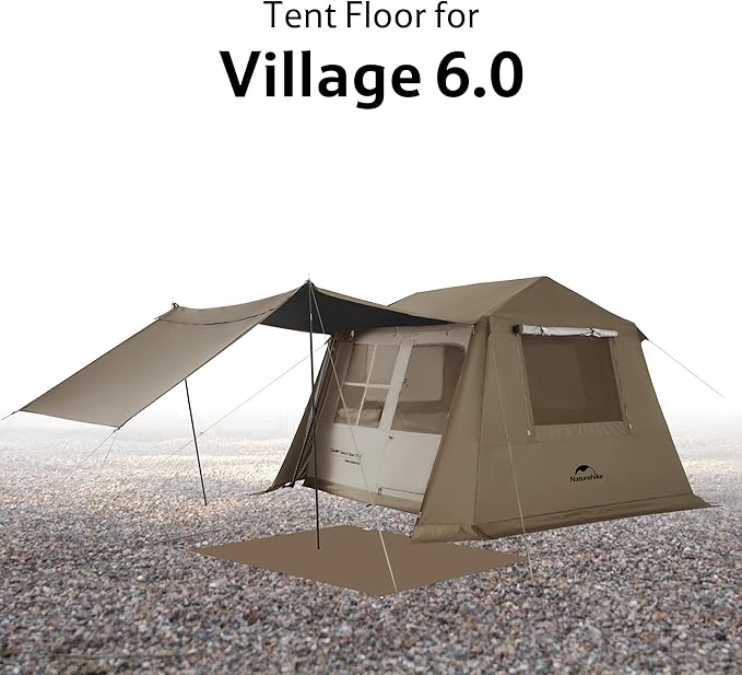 Naturehike Village Instant Tent, 4 Person 8 Person Camping Tent with Full Rainfly, Waterproof Large Cabin Tents for Car Camping