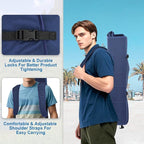 Folding Camping Chairs Canopy Outdoor: Sports Portable Beach Chair with Canopy-Lawn Beach Chairs with Umbrella for Adults-Camping Chair with Shade for Fishing Camp Heavy Duty (Casual, Navy Blue)