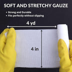 D&H Medical Pack of 48 Gauze Bandage Roll 4 Inches x 4 Yards - Medical Gauze Wrap for Wounds Care - Easy to Use Cotton Gauze Rolls for Hand Wrap Dressing Ankles & Knees