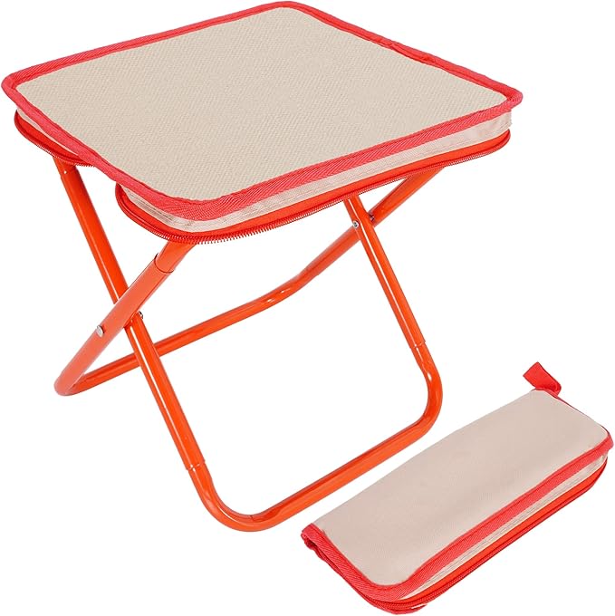 Portable Stool - Small Folding Stool Hold Up to 300 LBS, Fit for Camping, Fishing, Hiking, Gardening and Beach, Camping Seat with Carry Bag