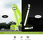 Reflective Vest Running Gear 3Pack, Adjustable Safety Vests High Visible Reflective Belt Straps
