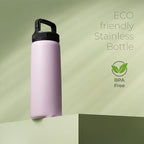 SipX™ Triple-Insulated Stainless Steel Water Bottle 25oz. With 3 Lids, BPA-Free Reusable Insulated Water Bottle Keeps Cold 24 Hours, Metal Water Bottle Made Of Sustainable Material For Hiking & Biking