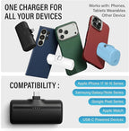 Nimble Bump 5K 20W Fast Charging Portable Charger with Foldable Built-in USBC Connector, Mini Travel Power Bank Battery Pack Compatible with iPhone, Samsung Galaxy, iPad, & USB-C Devices (Black)
