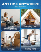 KINGJERRY Twin Air Mattress with Built in Pump and 4 Portable Handles, 18" Raised Comfort Blow Up Mattress for Guests, 440lb Support Air Bed with Carry Bags, Heavy Duty Inflatable Bed for Home&Camping