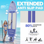 Inflatable Paddle Board,Stand Up Paddle Board Set, Extra Wide SUP Board with Removable Fin, Floating Paddle, Hand Pump, Waterproof Phone Pouch,Traveling Board