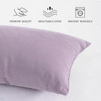 BEDSUM 2 Pack Tiny Pillows, 11"x7" Microfiber Mini for Toddler, Travel, Pets - Soft, Machine Washable Small for Neck, Wrist, and Knee Comfort, Lavender