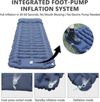 Camping Sleeping Pad - Ultralight Sleeping Mat with Pillow Built in Foot Pump Inflation Sleeping Pad for Hiking Traveling Camping Mountaineering Cycling